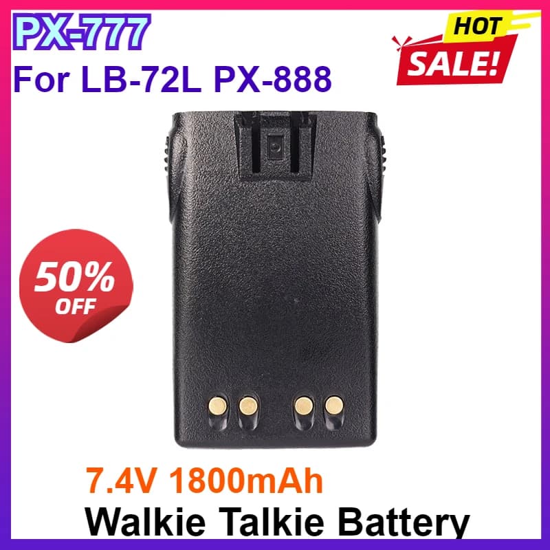 2PCS LB-72L 7.4V 1800mAh Li-Ion Batteria per Puxing PX-777 Batteria di Ricambio per CB Radio VEV3288S Walkie Talkie A Due Vie