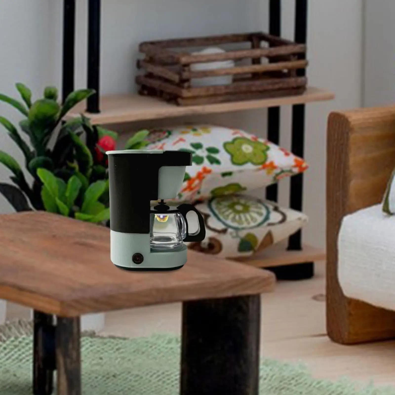 Caffettiera in Miniatura per Casa delle Bambole, Giocattolo Simulazione Elettrodomestico 1/12
