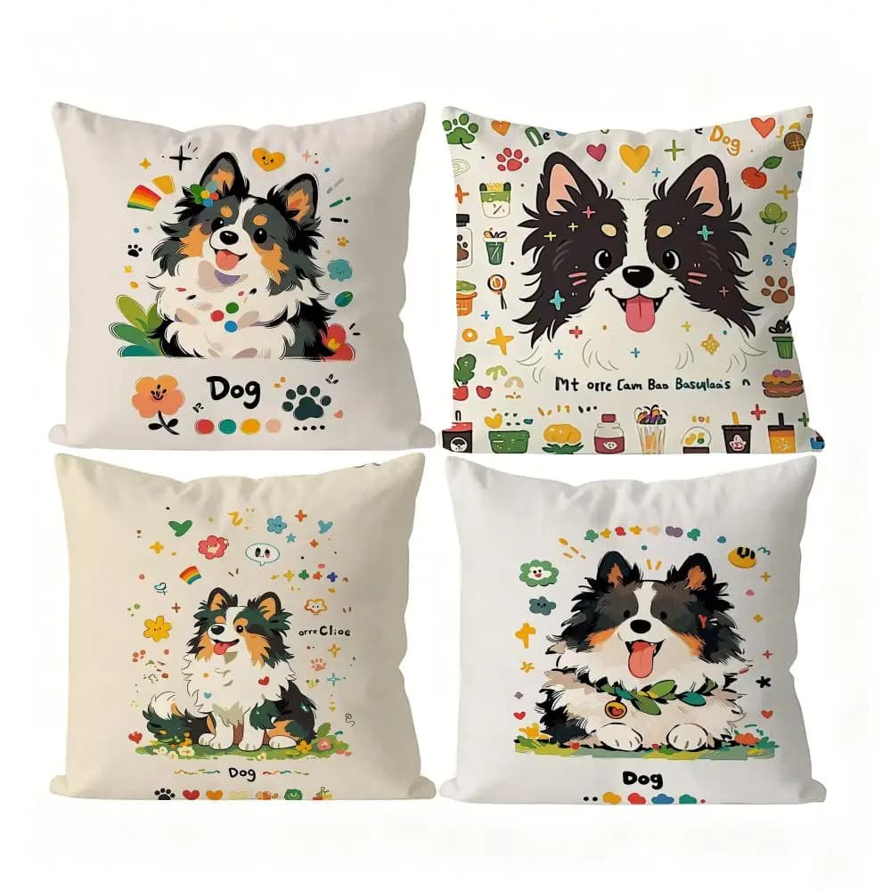 Popular Anime dog Cushion Cover living room sofa chair cushion cover bedroom home decoration