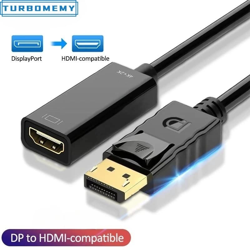 Cavo DisplayPort a HDMI compatibile 4K, adattatore da DP maschio a HDMI femmina 1080P per PC, HDTV, proiettore, convertitore DP