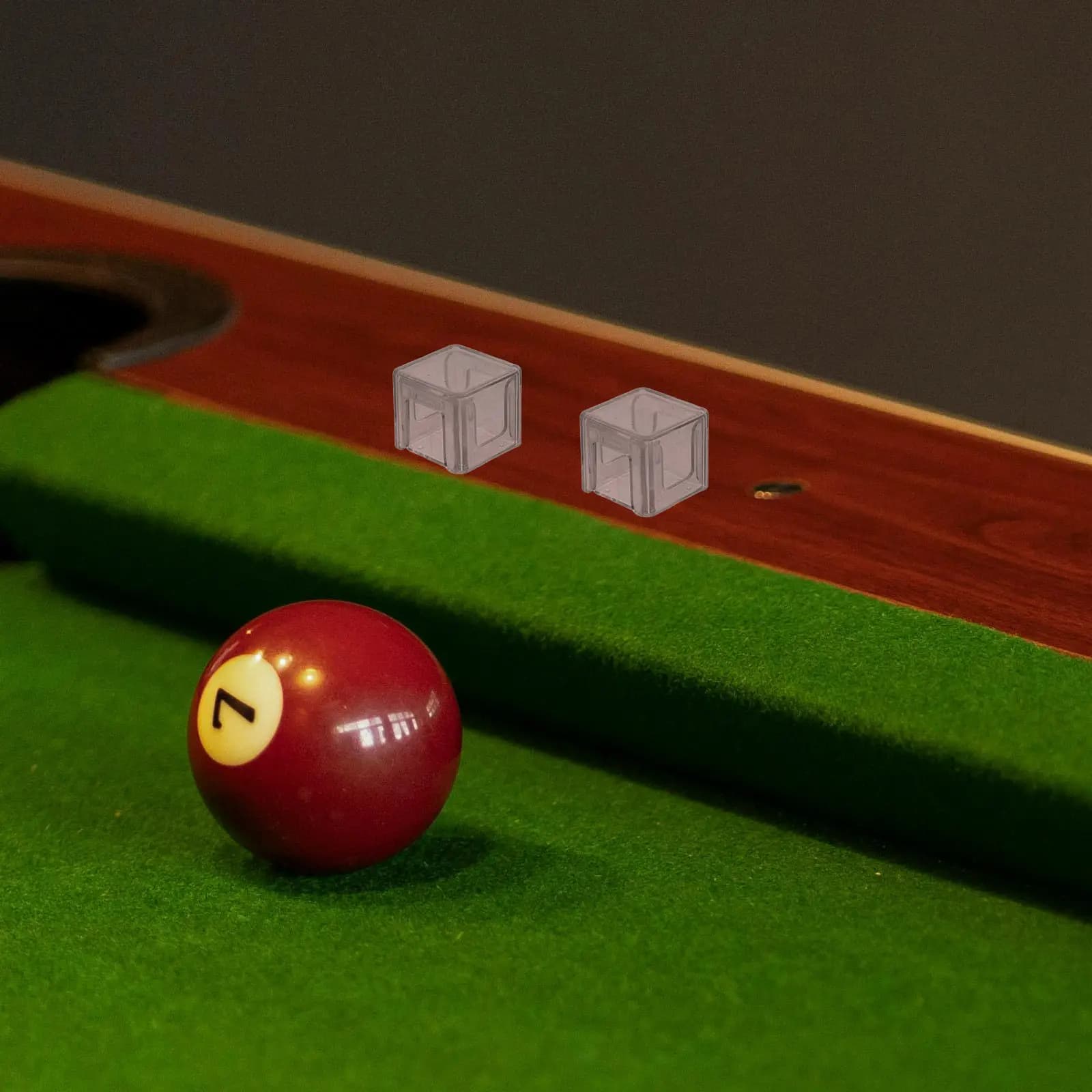 Set di 3 Porta Gessetti per Biliardo in Acrilico Trasparente, Sigillati, Stabili, di Forma Quadrata, per Tavoli da Biliardo, Giochi Sportivi e Tornei