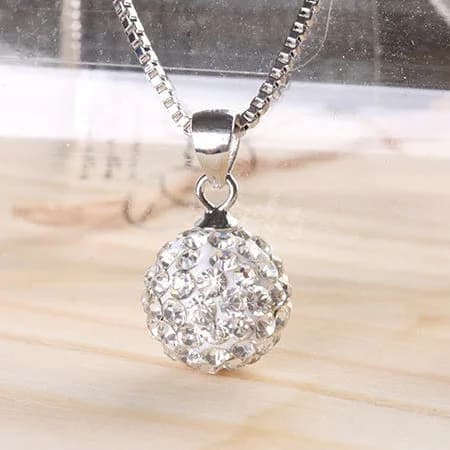 Collana con ciondolo in argento sterling 925 con zirconi completi da 16-30 pollici per donna, gioielli di moda per matrimoni, fidanzamenti e feste.