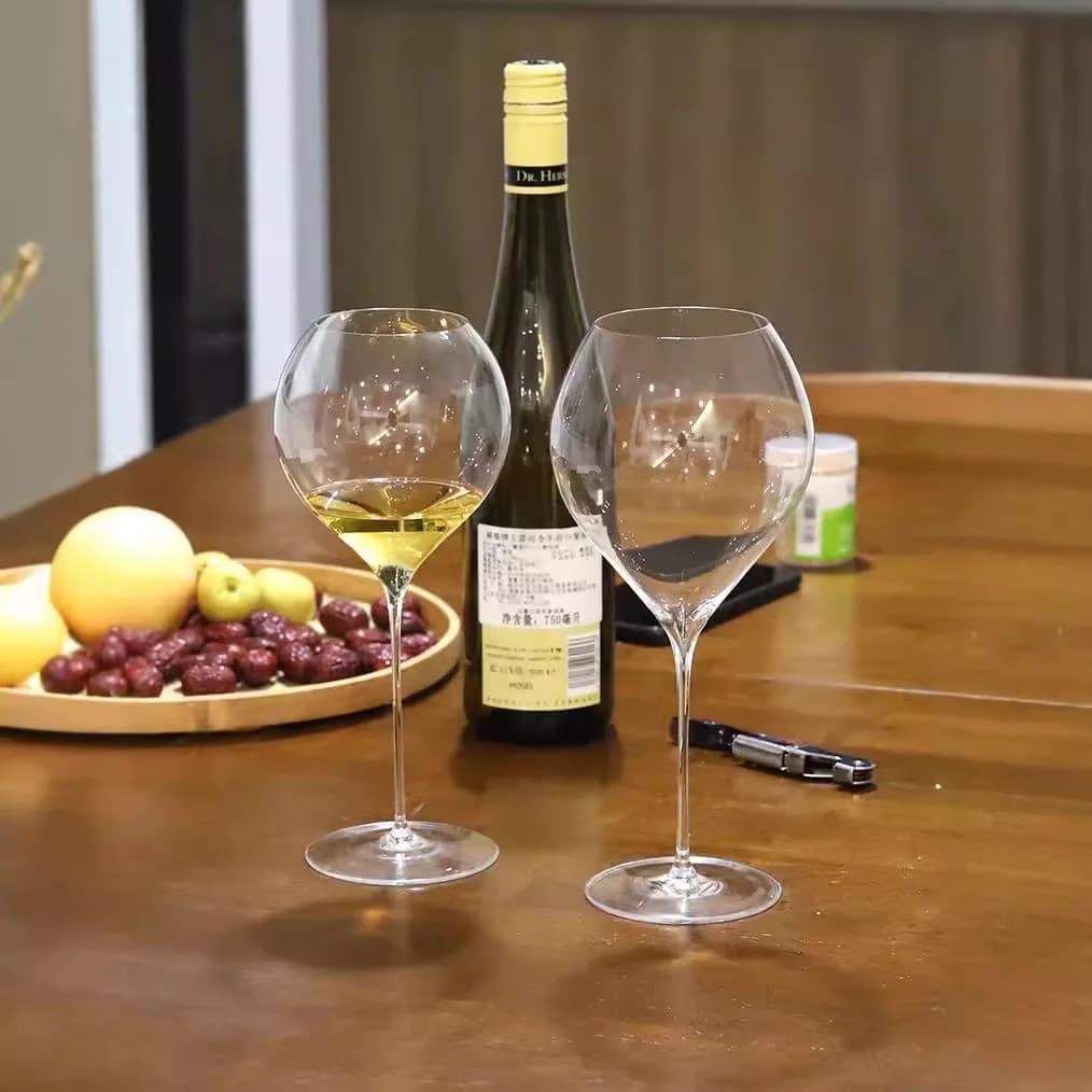 Bicchieri da vino bianchi grandi e sottili da 550 ml Bicchieri da champagne in vetro di cristallo Bicchieri da vino rosso con goccia d'acqua Tazza da cocktail di fascia alta