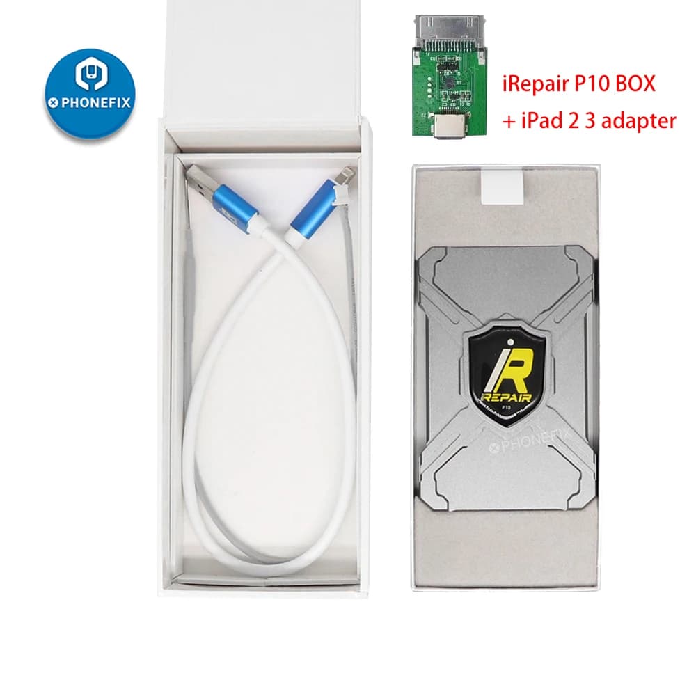 IRepair P10 DFU Box Aggiungi adattatore Strumento iBox DFU per iPhone 6 7 8P X Lettura Scrivi Numero di serie Un-Clic Disimballaggio dati WiFi di NAND