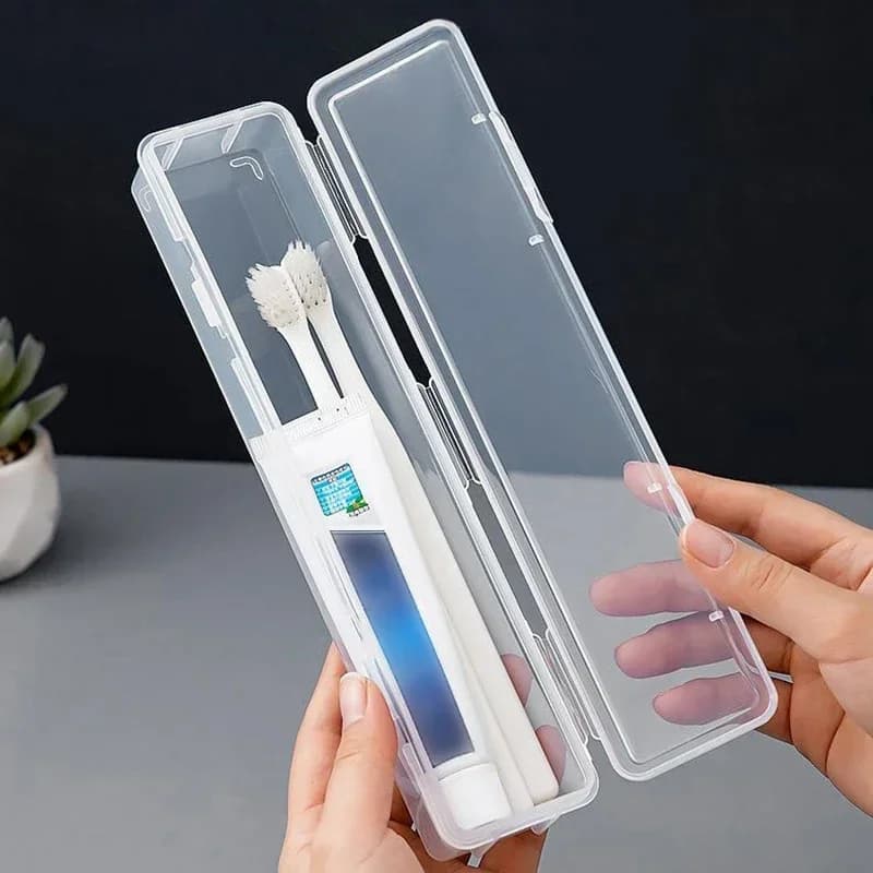 1PCS Plastic Travel Toothbrush Case Portable Toothbrush Box Transparent Toothbrush Holder Organizer Travel Practical Accessories