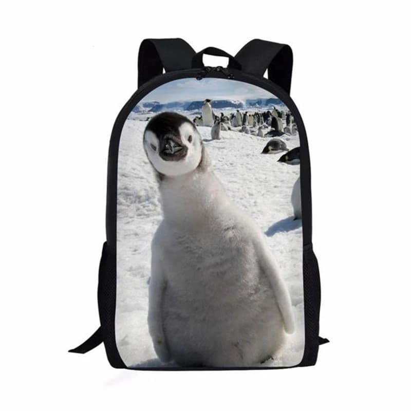 Cartoon Novelty Youthful Cute Penguin Student School Bags Notebook Backpacks 3D Printed Oxford Waterproof Boys/Girls Travel Bags