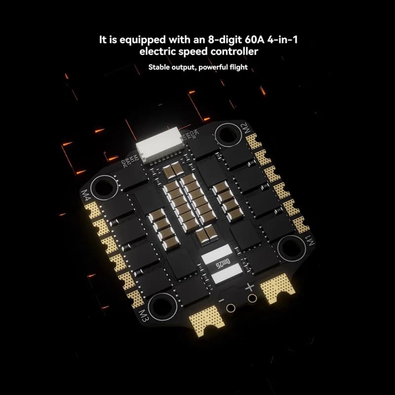 For RC FPV Drone TAKER F745 BT 8Bit 60A FPV Stack 60A 4-In-1 ESC With Dual Gyroscope 512MB Black Box 30.5X30.5Mm