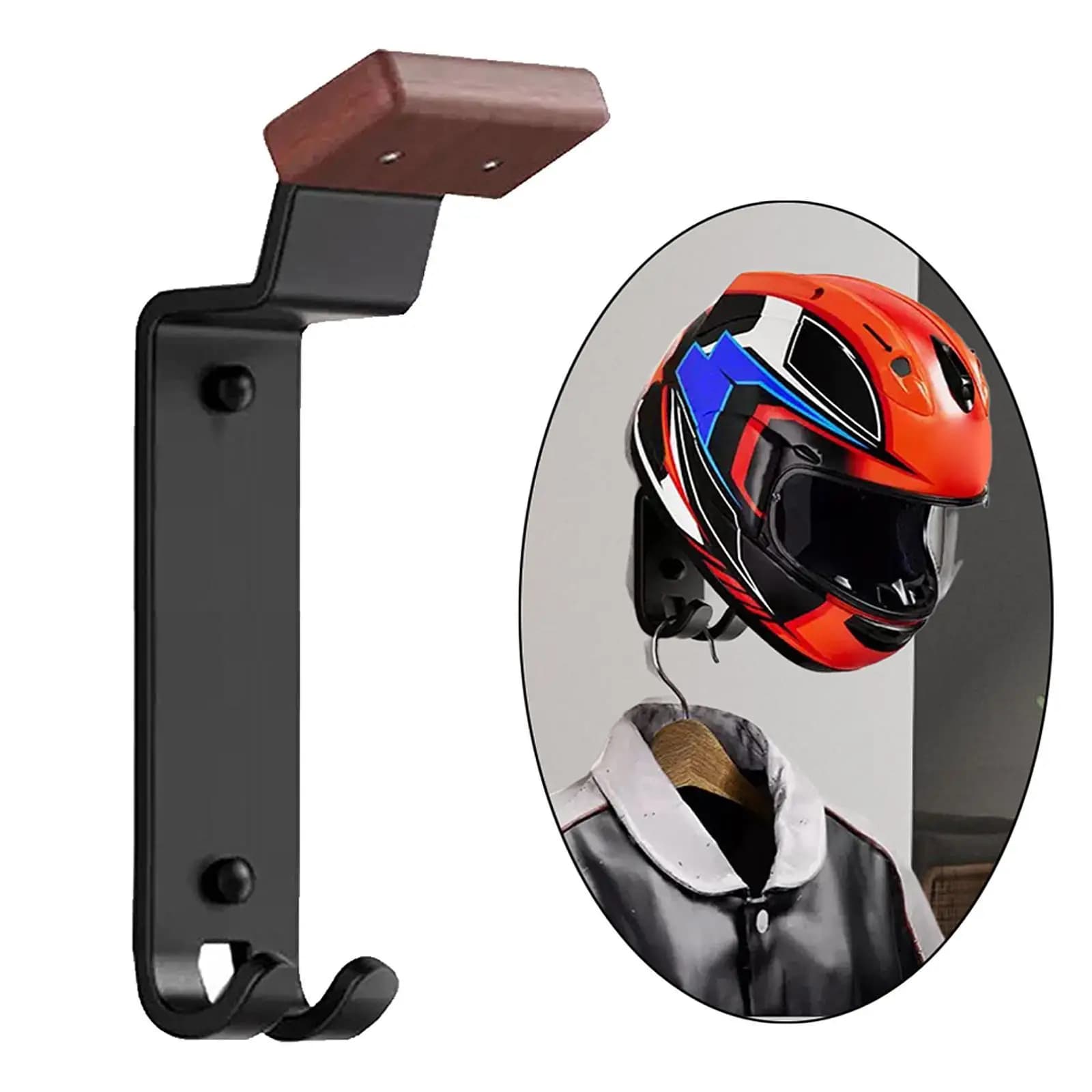 Portacasco per moto Portaequipaggi per montaggio a parete per giacche Attrezzatura da sci