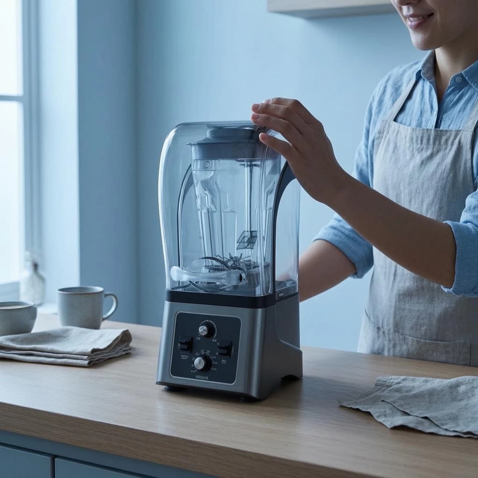 Frullatore Multifunzione per Latte di Soia e Bevande, Produttore di Smoothie, Base Robusta, Elettrodomestico Commerciale per Frullati Cremosi