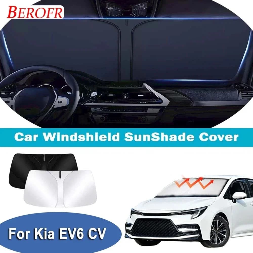 For Kia EV6 CV 2022-2025 Car Windshield Sunshade Cover Front Window Sun Shade Heat Insulation Summer Auto Accessories