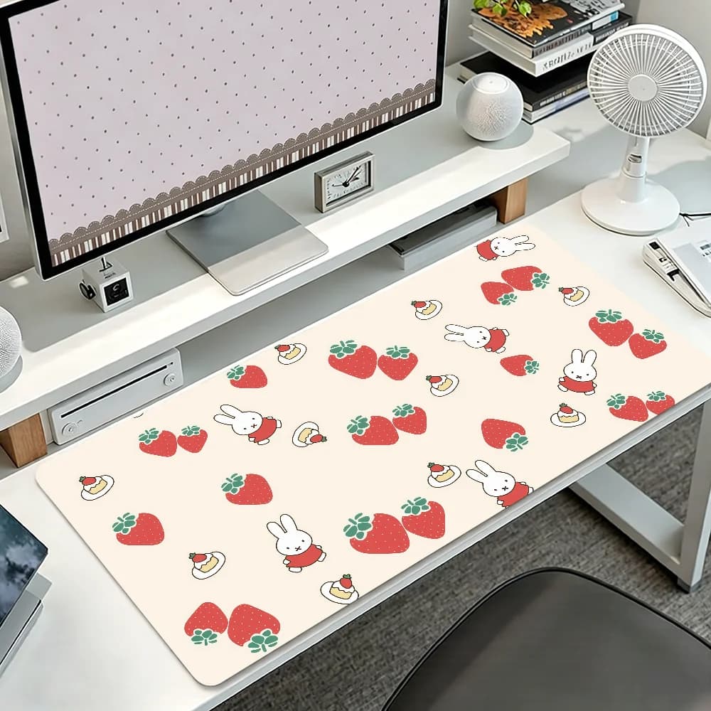 Cute Kawaii M-Miffy Mouse Pad Non-slip Thickened MousePad Student Cushion Large Writing Gaming Lockedge Office