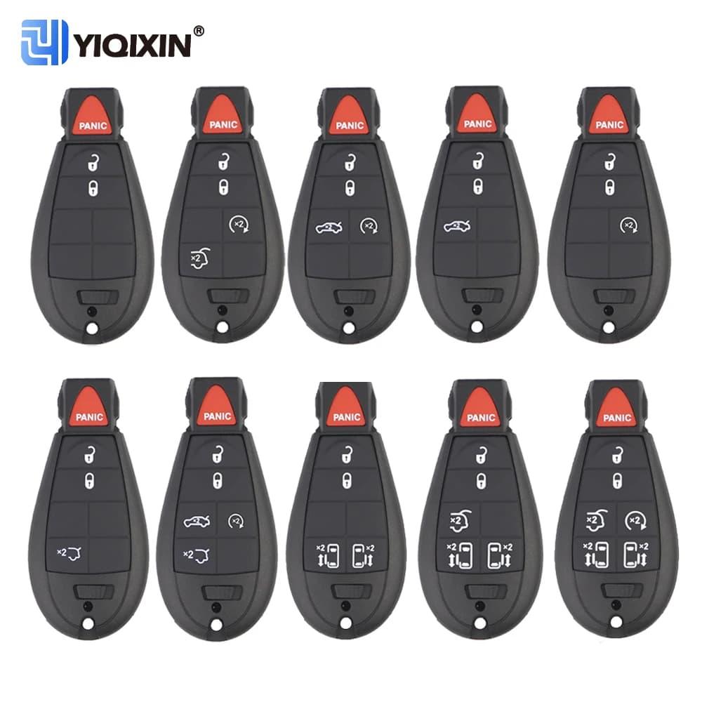 Per Chrysler 300C Town Country Jeep commede Remote Car Key Shell per Dodge Caliber Grand Ram Journey Caravan Cherokee No Logo