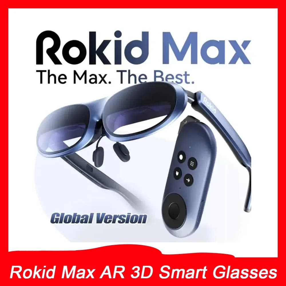 Rokid Max AR 3D Smart Glasses Station Versione globale all'estero Micro OLED 215 "Max schermo FoV Visualizzazione per videogiochi