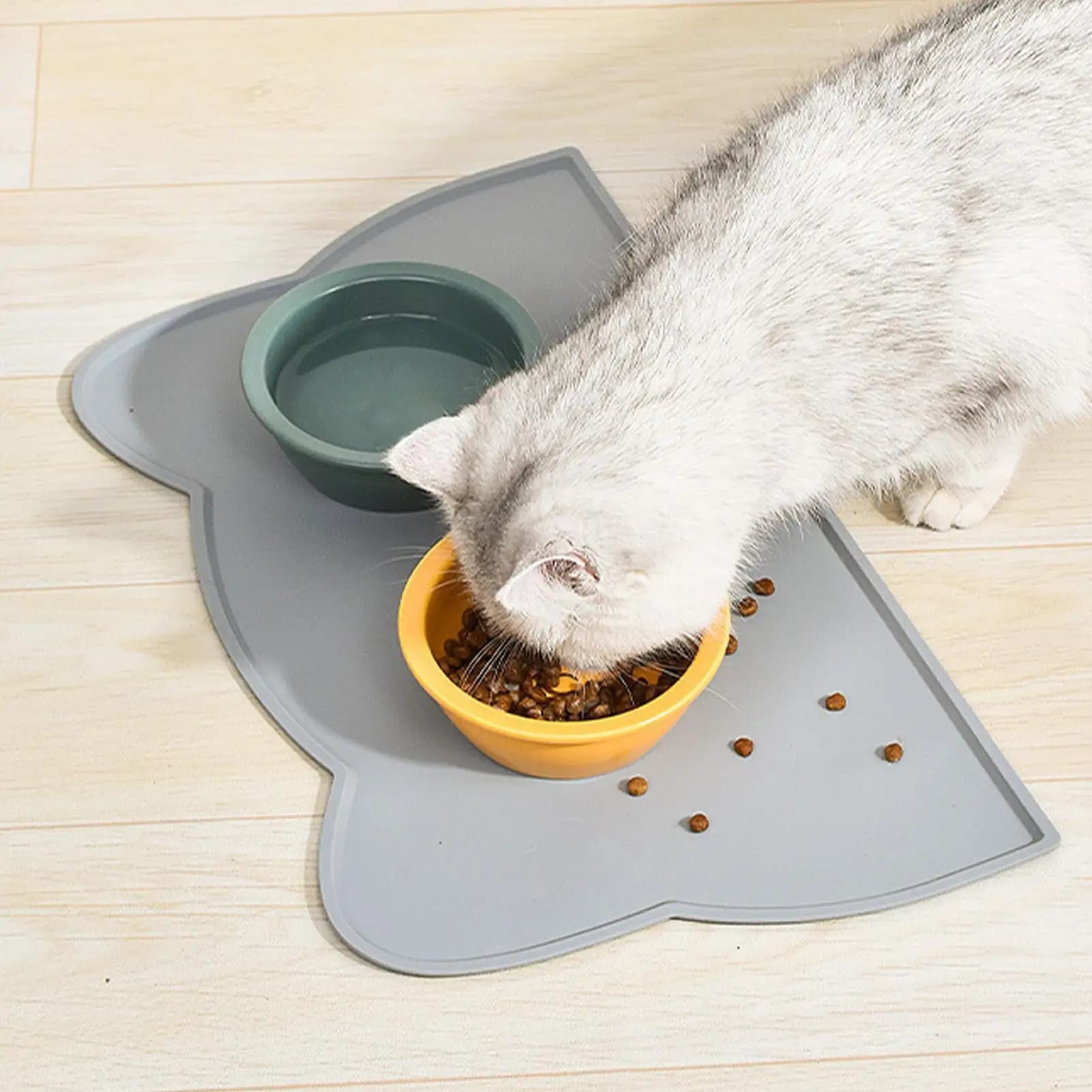 Silicone Pet Feeding Dog Cat Bowl Food Mat Non-Stick Waterproof Pet Food Feeding Pad Puppy Feeder Tray Water Cushion Placemat