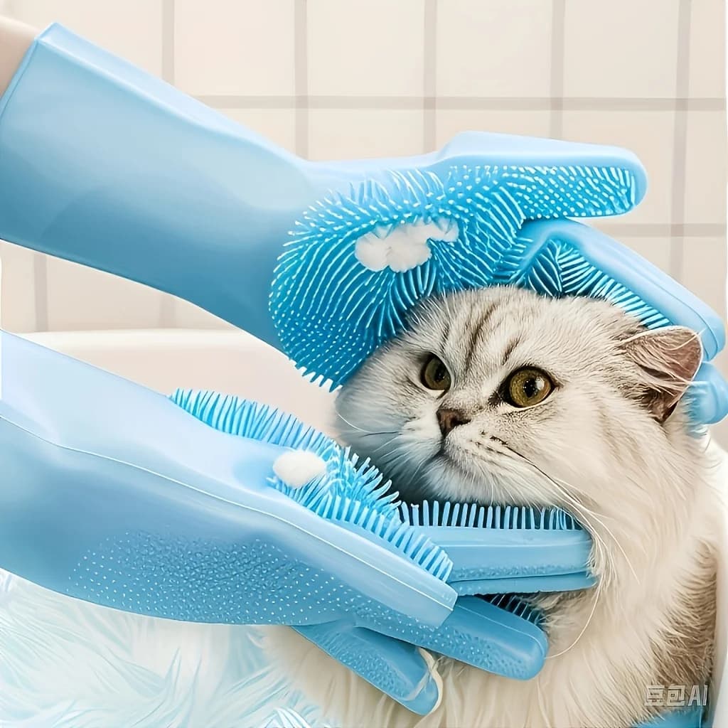 2 Spazzole Massaggianti per Animali Domestici con Setole Morbide e Dense - Rimozione Delicata del Pelo e Antiscivolo, Adatte per Cani/Gatti