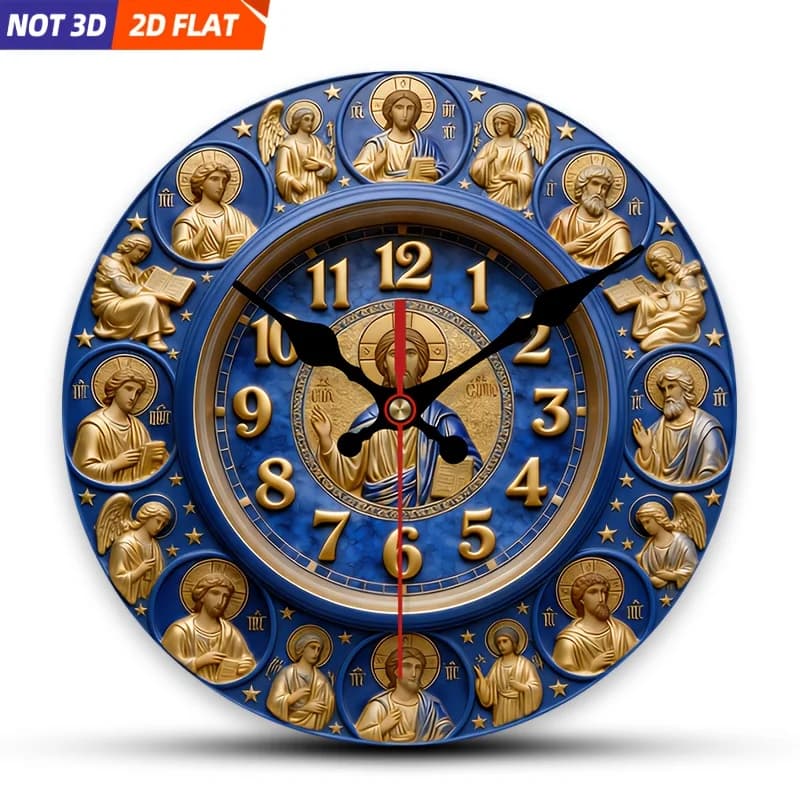 Orologio da parete moderno e minimalista con icona artistica - Quadrante rotondo in legno, movimento silenzioso, lancette a tema iconico, adatto per camera da letto, soggiorno