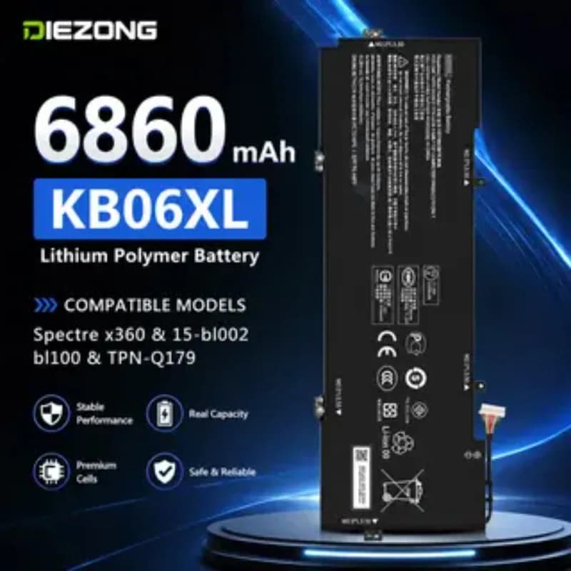 High‑quality KB06XL Laptop Battery for HP Spectre X360 15-B 15-BL000 15T-BL100 Series HSTNN-DB7R TPN-Q179 902401-2C1 902499-855