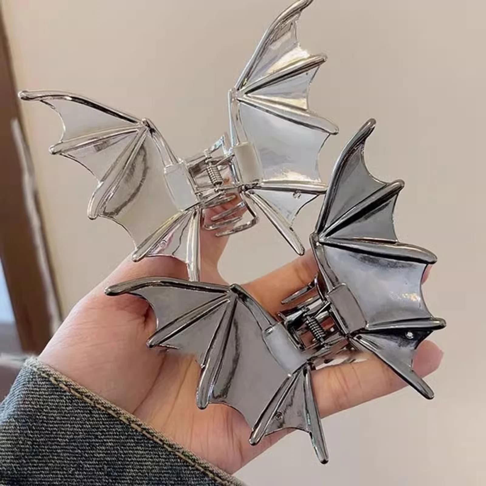 Fermagli per capelli a forma di ragno nero di Halloween, fermagli per capelli gotici in metallo, fermagli a squalo a tenuta forte, accessori per capelli punk per donna