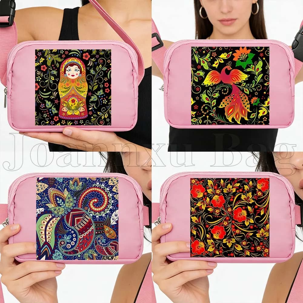 Matryoshka Russian Dolls Moscow Gifts Waterproof Sports Shoulder Bag for Running, Cycling, Wallet and Phone Door