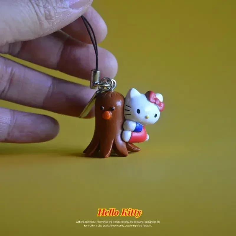 Simpatico gatto Hellokitty figura portachiavi borsa ciondolo regalo per bambini