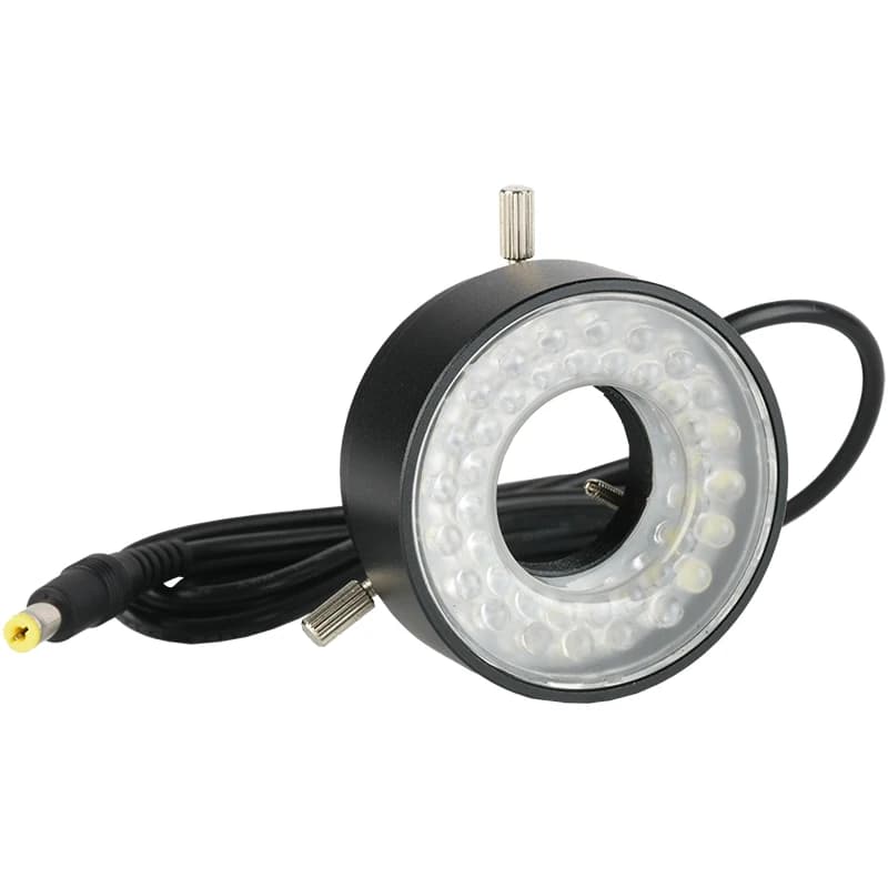 Luce circolare per microscopio Interfaccia di montaggio da 27 mm/46,5 mm con 40 sorgenti luminose a LED adatte per lenti a tubo singolo
