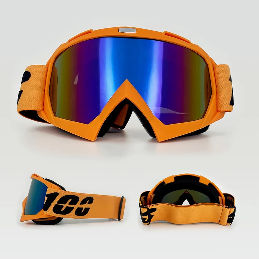 Occhiali da Moto 100% Protezione, Maschera MX per Motocross, Casco, Moto, Dirt Bike, ATV, Sci, Sport all'Aperto, Scooter, Ciclismo