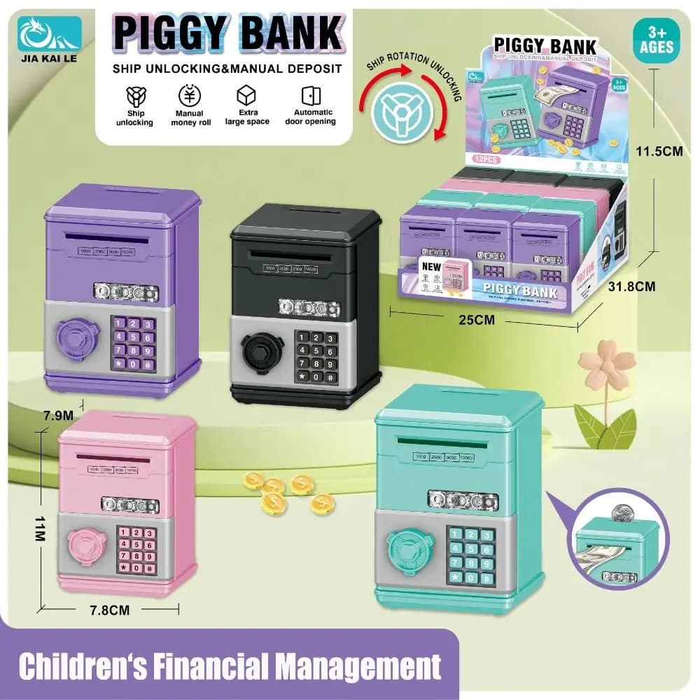 Password Children's Toy Piggy Bank Mini ATM Cash Saving Money Box Child Gift Financial Saving Toys Money Saving Bank Boys Girls