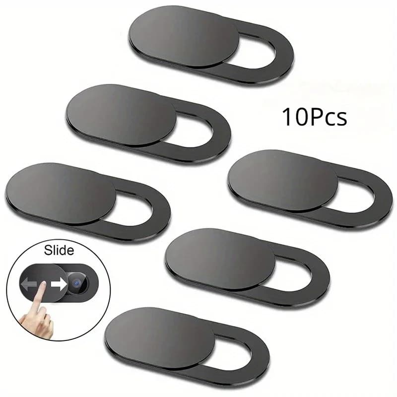 10 Pezzi Copri Webcam con Otturatore Scorrevole in Plastica per iPad, Tablet, Laptop, PC, Fotocamera, Lenti di Cellulari, Adesivo per la Privacy