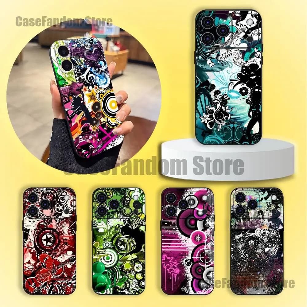 Cover Morbida Nera Frutiger Metro Art per iPhone 17, 16, 15, 14, 13, 12, 11, Pro, Max, Plus