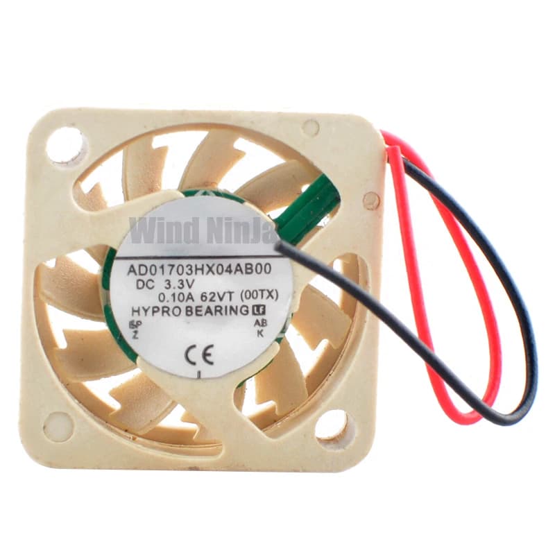 Micro ventola di raffreddamento da 17 mm AD01703HX04AB00 1,7 cm DC3,3 V 0,10 A per proiettore fotocamera drone - Dimensioni 17x17x4 mm
