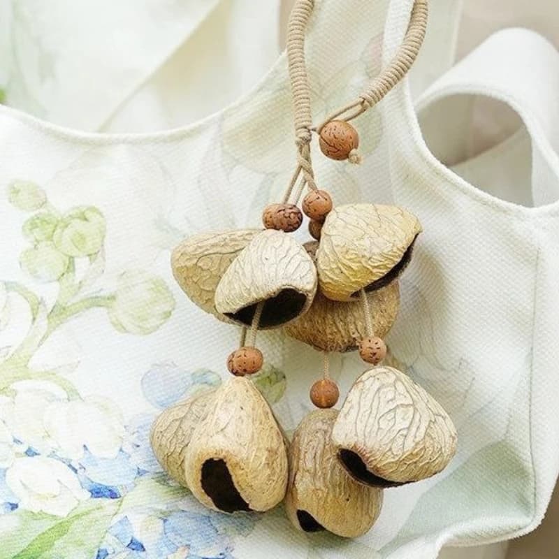 Natural Nut Shell Rattle Sound Healing Meditation Wind Chime Spiritual Relaxation Wind Chime Professional Musical Instruments