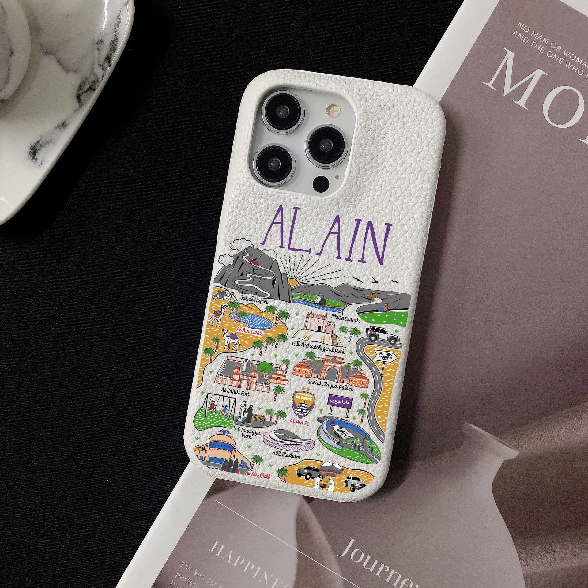 AL AIN Custodia in pelle con lettera personalizzata personalizzata per Iphone 15 16 pro max 14 13 Pro Max 12 Mini 11 lettere kafr Copertine di lusso