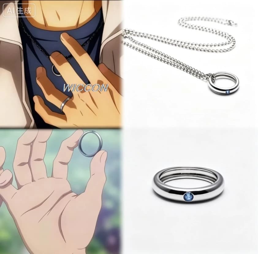 Anime Women Rings Okkotsu Yuta Men Cosplay Costume Necklace Punk Style Collective Ornament Friends Gift High Quality Exquisite&