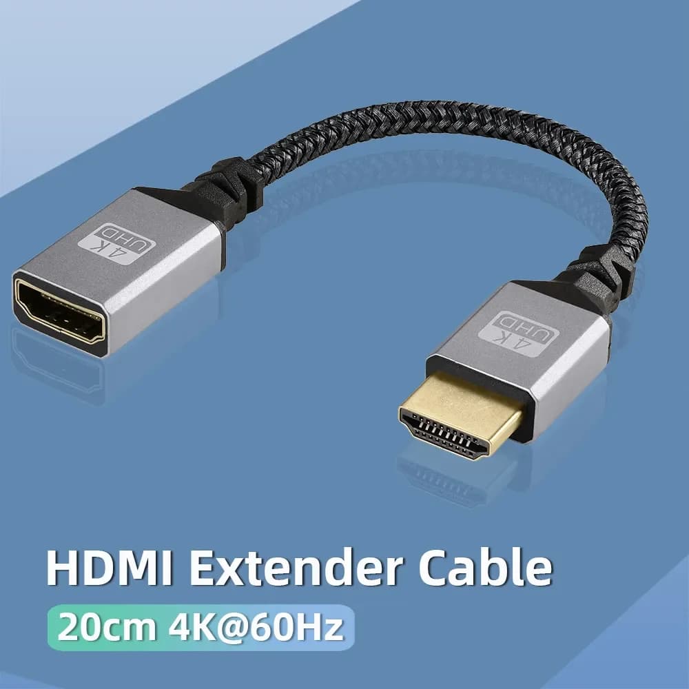 Male to female extension cable compatible with HDMI 4K from 0.2M adapter extension cable compatible with HDMI left/right/on/down/down