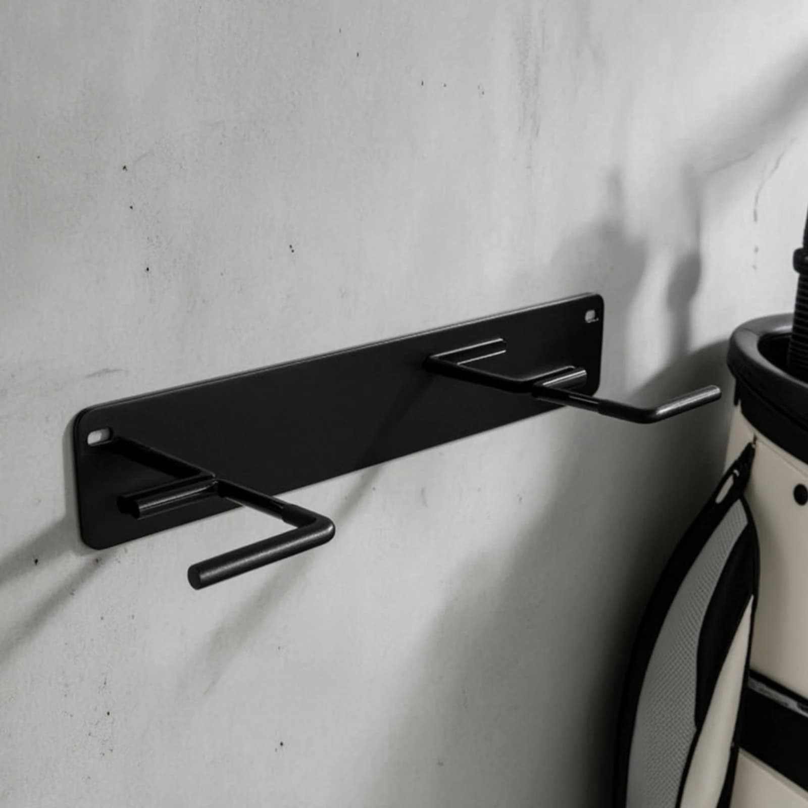 Golf Bag Wall Mount Compact Golf Bag Hook Wall Mount Rack Secure Organizer Easy Installation for Golfers, Garage, Office