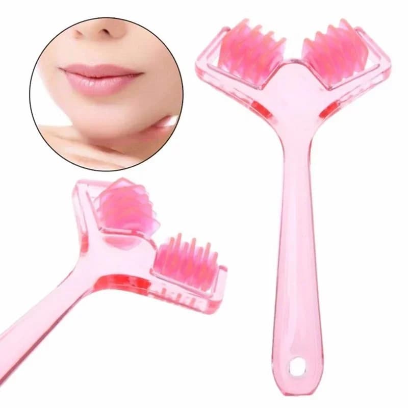 Massaggiatore facciale portatile a doppio rullo da 1 pezzo per sollevare e rilassare i muscoli, guance e la mascella Strumento per massaggio viso dimagrante
