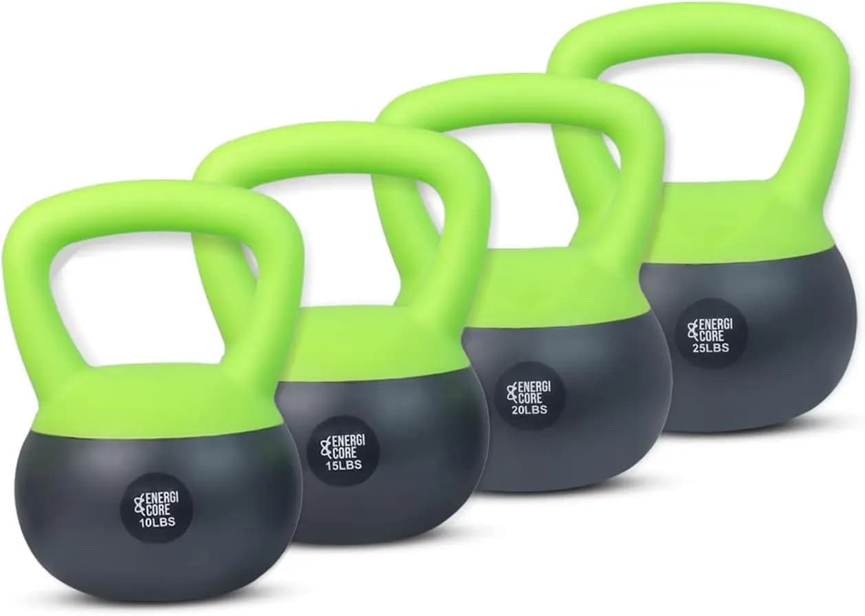 Kettlebell - Sand Filled Weight for Home Gym Workouts & Strength Training - Portable Exercise Kettle Bell for Women & Men