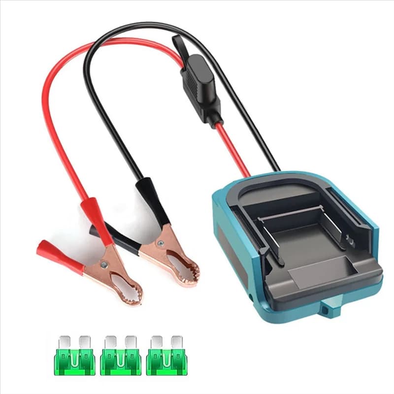 B92B-Per cavi jumper Adattatore cavo booster automobilistico Avviatore di emergenza per auto con batteria al litio da 18 V