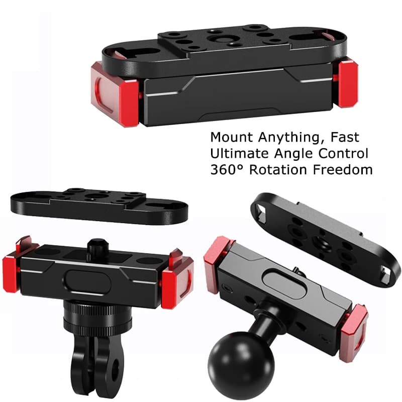 Universal quick release magnetic base for GoPro 12 11 10 9 8 7 Mini Max Action Camera Stand Mount Bracket for 1/4" ARRI tripod
