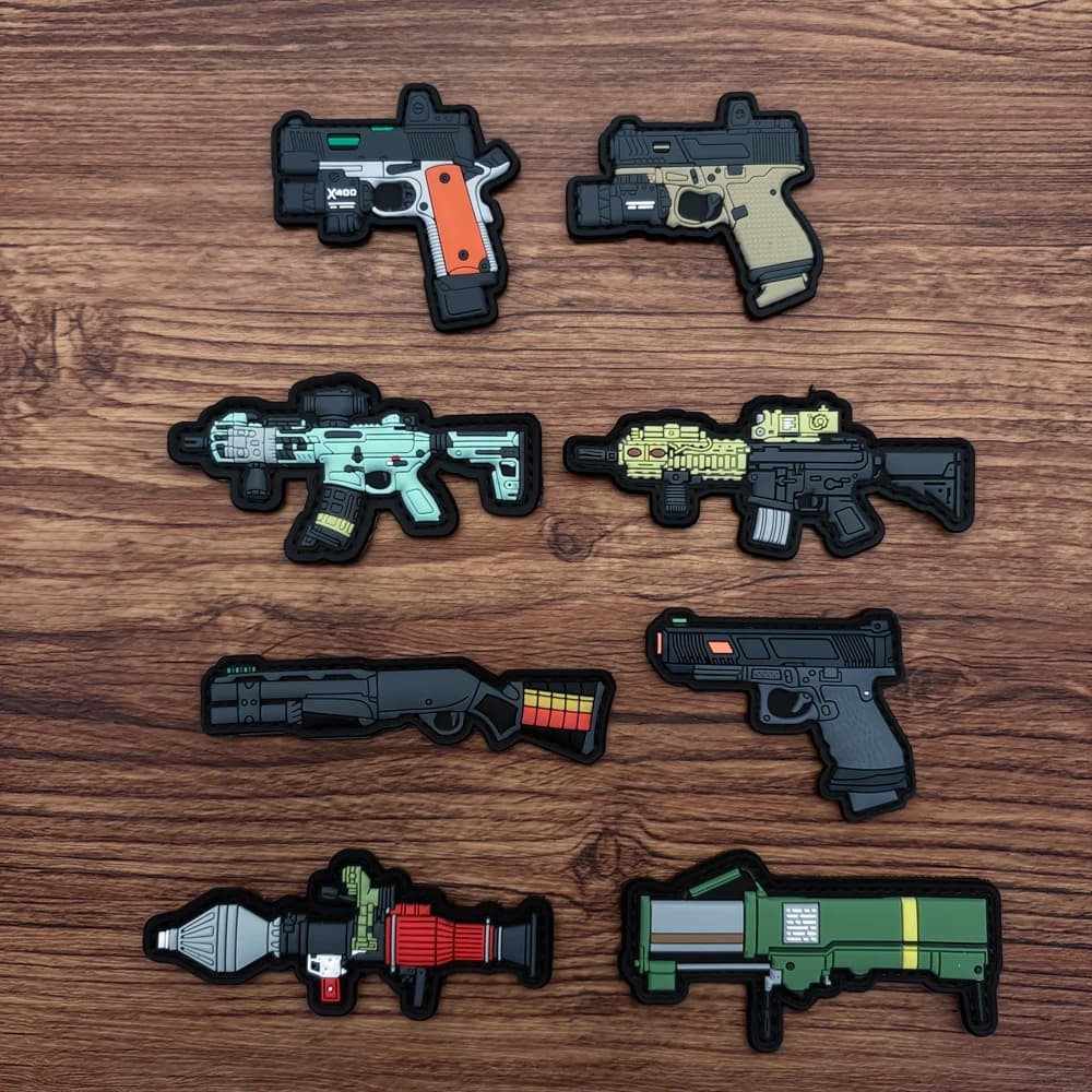 Adesivo in PVC con motivo attacco, patch morale, distintivo, utilizzabile per fasce da braccio, zaini e gilet tattici, patch ricamato per decorazione abbigliamento, in gomma morbida