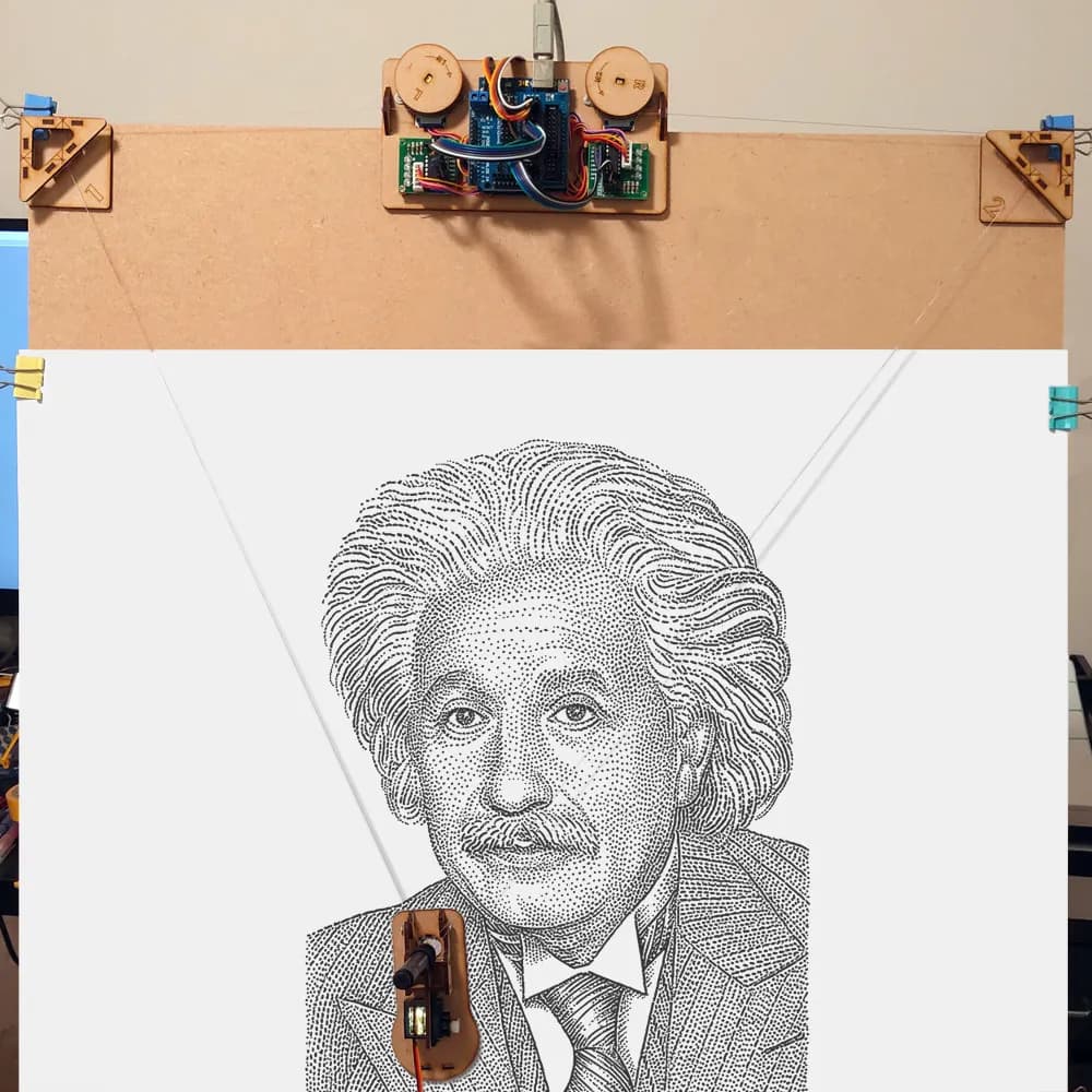 Automatic Drawbot Wall Painting Robot with Stepper Motor and Wire Servo, Compatible with Arduino