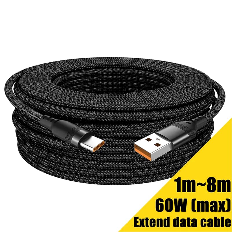 USB Type-C Extended 3M 5M 8-Meter Android Micro USB Fast Charging Cable For Huawei Xiaomi Vivo Oppo And Leeco Phone Data C