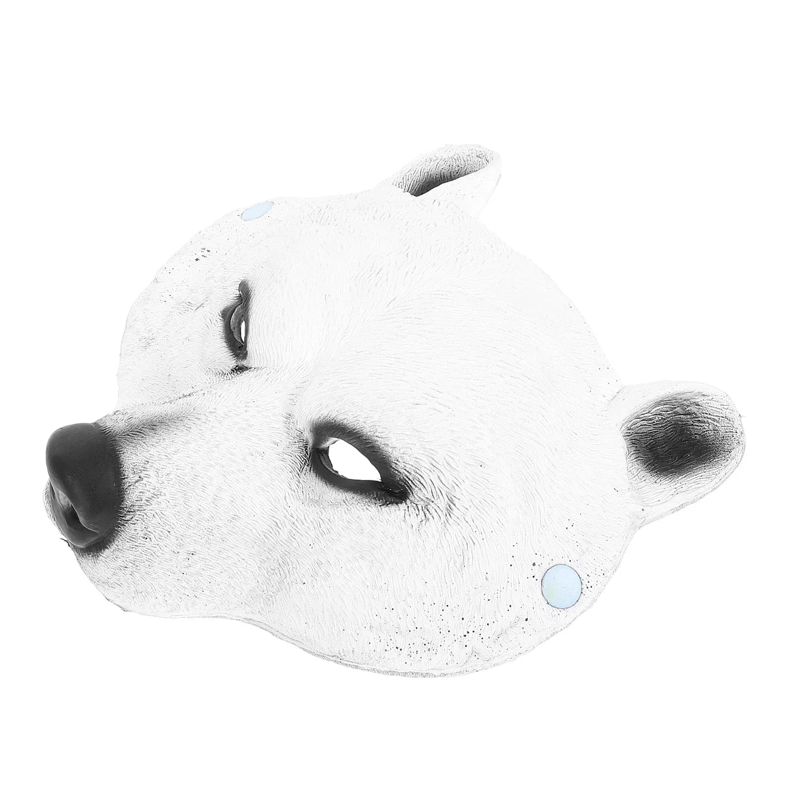 Animal Costume Mask Polar Bear Face Design Party Prop PU Material Exquisite Comfortable Role Decoration