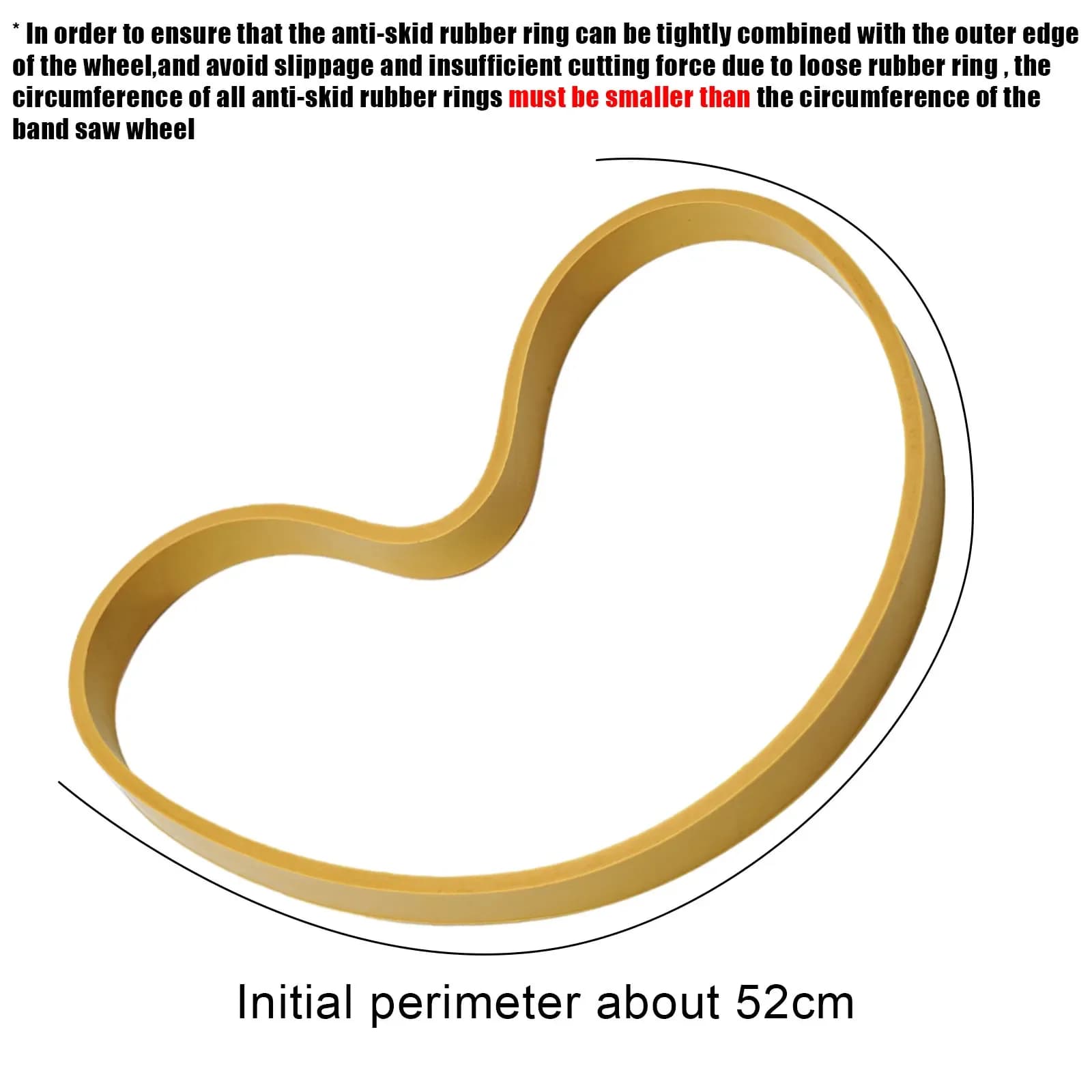 Rubber Tape Saw Blade, Usura Resistant, Officina Equipment, 8 Inches x 1/2 Inches x 0.12 Inches, Sewing Wheel