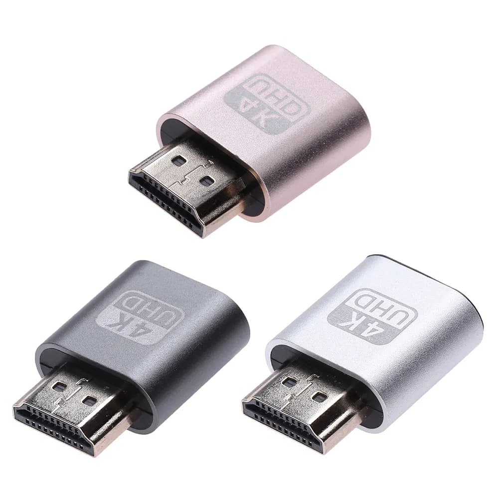 Adattatore Display Virtuale HDMI-compatibile DDC EDID, Emulatore Display Fantasma Senza Driver, Supporta Tutti i Modelli
