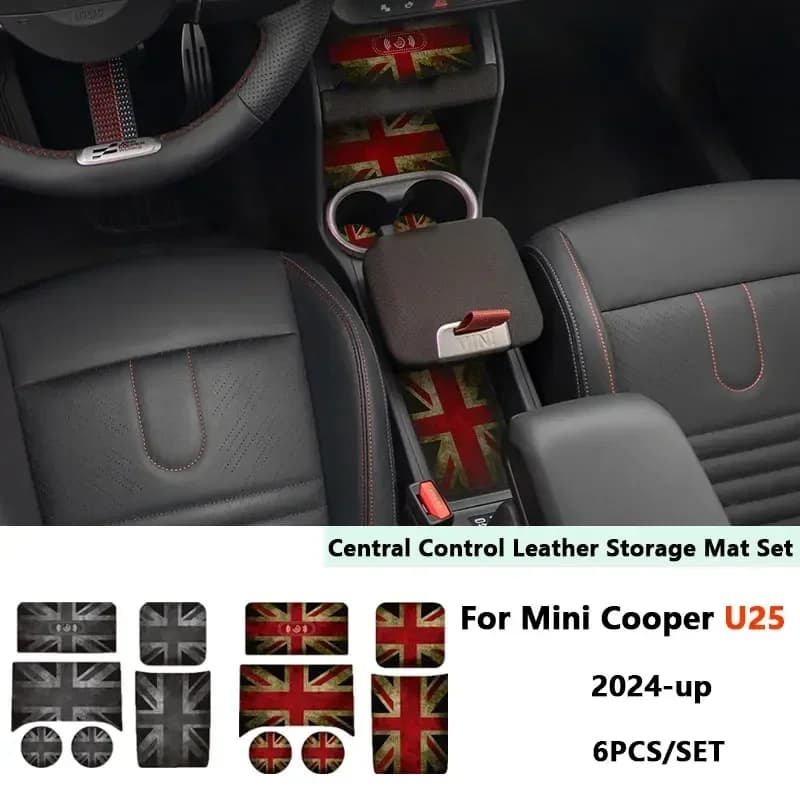 6 Pieces For Mini Countryman U25 2024 2025 Car Door Skin Slot Car Slot Pad Decoration Non-slip Cover