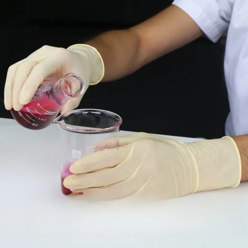100PCS 9-inch Powder Free Latex Rubber Disposable Wear-resistant Protective Gloves for Labor