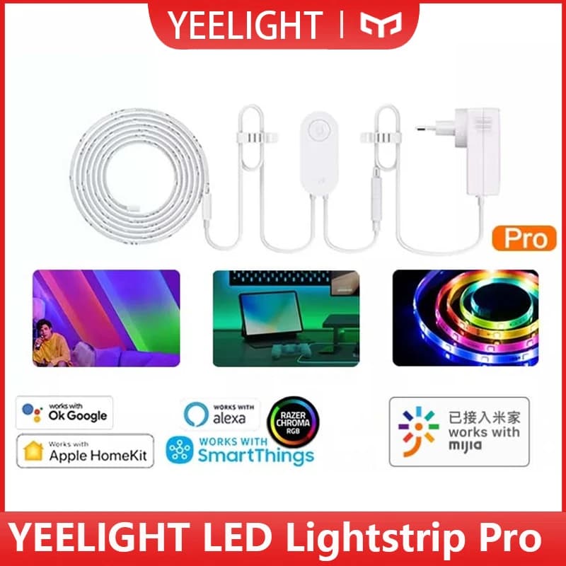 (Versione globale) Yeelight Lightstrip PRO LED Ambilight Strip Connessione WiFi RGB Per Apple Homekit Mi home Alexa Google YLDD005