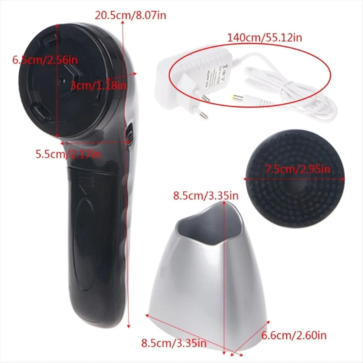 (ABGQ) Lucidatrice Elettrica Portatile per Scarpe, Alimentazione a Batteria/Corrente, Lucidatrice Elettrica per Scarpe Argento con Spina EU