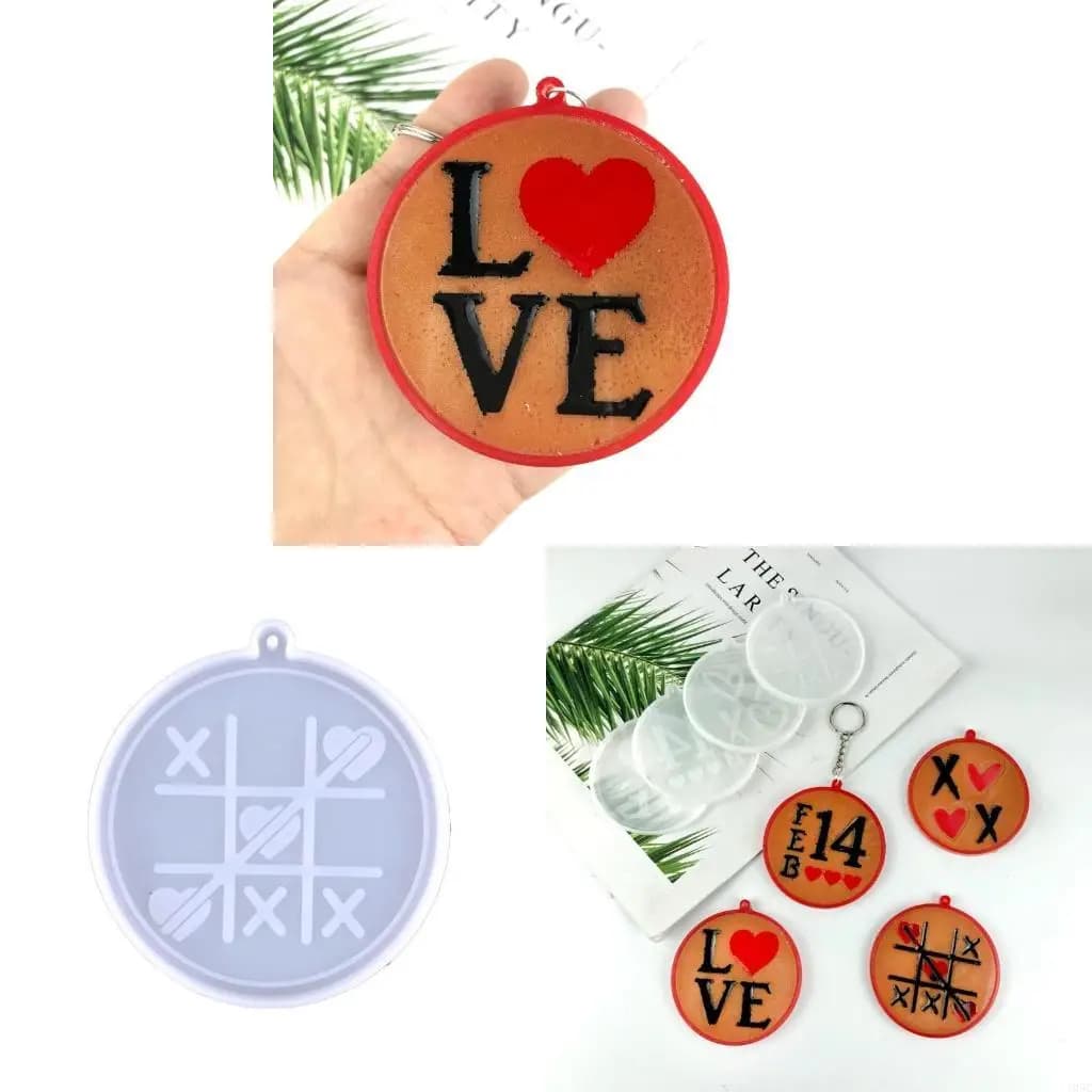195C Silicone Mold for DIY Keychain Necklace Charm Epoxy Resin Jewellery Making